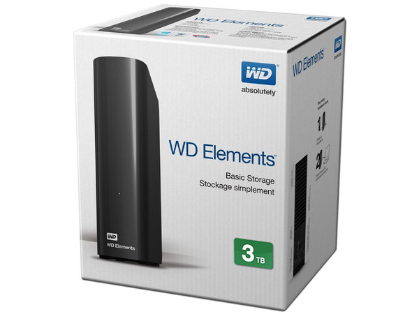 Disco Duro Externo Western Digital Elements de 3 TB, USB 3.0.