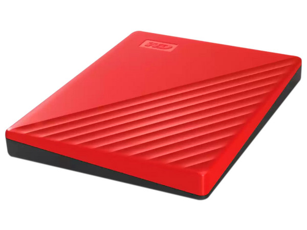 Disco Duro Portátil Western Digital My Passport de 1 TB, USB 3.0, Color Rojo.