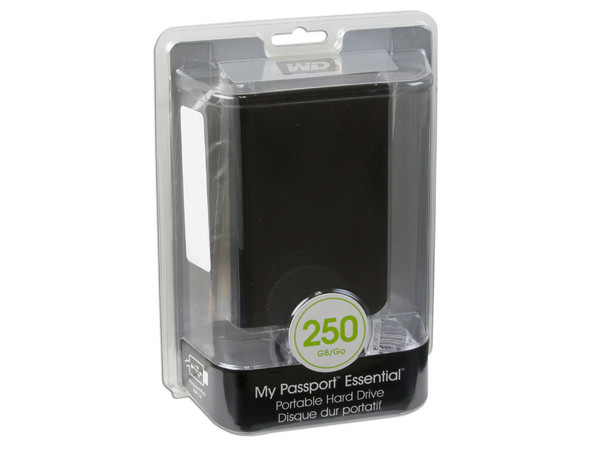 Disco Duro Externo Western Digital My Passport Essential Negro de 250GB, USB 2.0