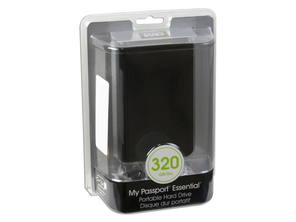 Disco Duro Externo Western Digital My Passport Essential Negro de 320GB, USB 2.0