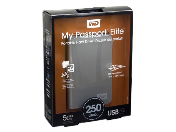 Disco Duro Externo Western Digital My Passport Elite Titanium de 250GB, USB 2.0