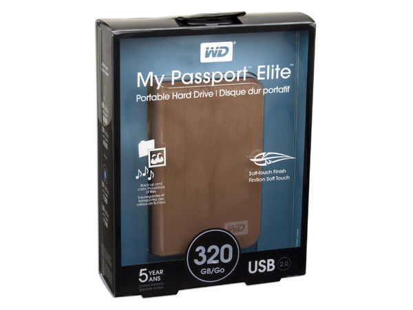 Disco Duro Externo Western Digital My Passport Elite Bronze de 320GB, USB 2.0