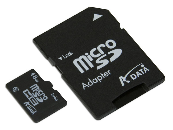 Memoria ADATA microSDHC de 8GB Class 6, incluye adaptador SD