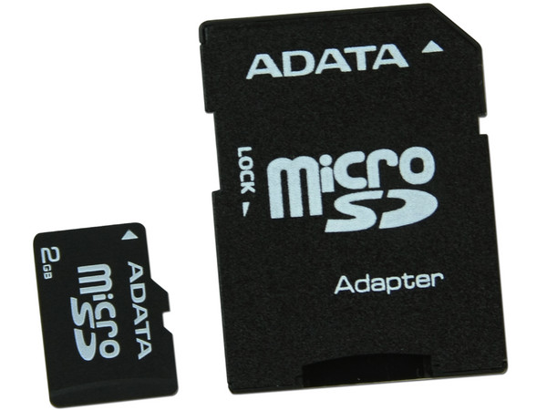Memoria ADATA Super microSD de 2GB, incluye adaptador SD