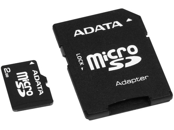 Memoria ADATA (OEM) Super microSD de 2GB, incluye adaptador SD