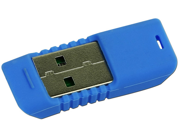 Memoria ADATA Super microSD de 2GB, incluye lector USB. Color Azul