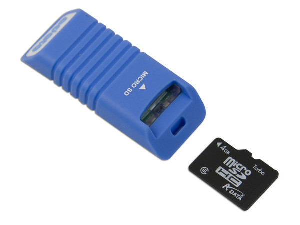 Memoria ADATA microSDHC de 4GB Class 6, incluye lector USB