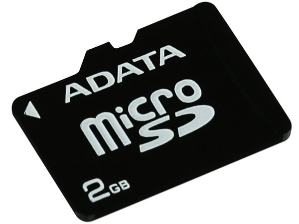 Memoria ADATA microSD de 2GB, incluye micro lector USB.