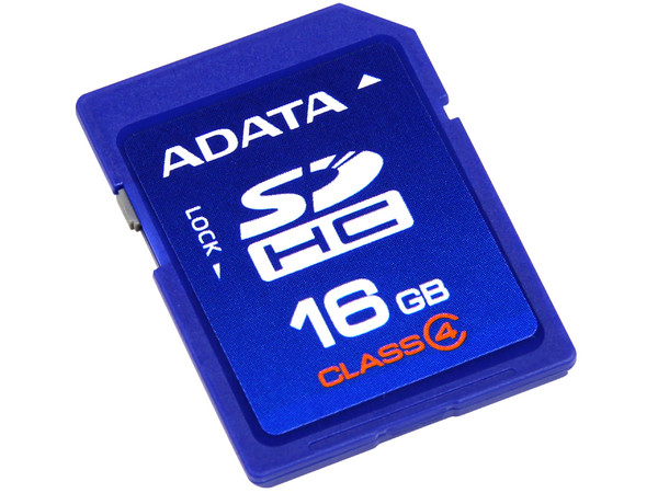 Memoria ADATA SDHC de 16 GB Clase 4.