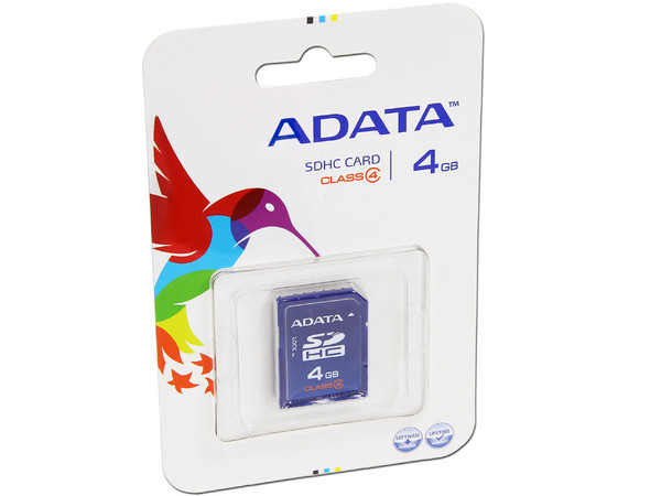 Memoria ADATA SDHC de 4 GB Clase 4.