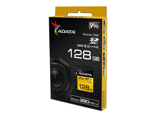 Memoria ADATA ONE V90 SDXC UHS-II U3 de 128 GB, Clase 10.