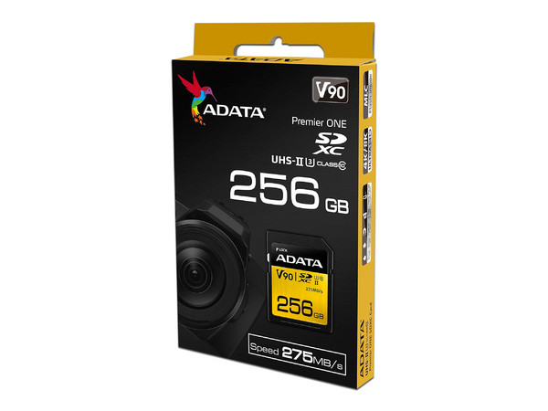 Memoria ADATA ONE V90 SDXC UHS-II U3 de 256 GB, Clase 10.