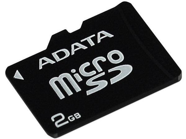 Memoria ADATA microSD de 2GB, incluye micro lector USB color rojo