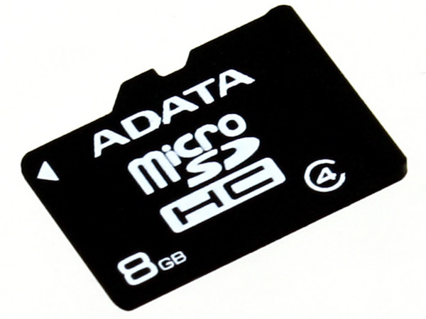 Memoria ADATA microSDHC Clase 4 de 8GB , incluye micro lector USB color rojo