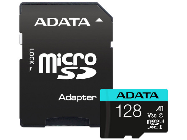 Memoria ADATA Premier Pro MicroSDXC UHS-I U3 de 128 GB, Clase 10.