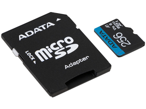 Memoria ADATA Premier MicroSDXC UHS-1 de 256 GB, Clase 10, incluye adaptador SD. (Caja abierta)