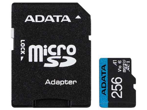 Memoria ADATA Premier MicroSDXC UHS-1 de 256 GB, Clase 10, incluye adaptador SD. (Caja abierta)