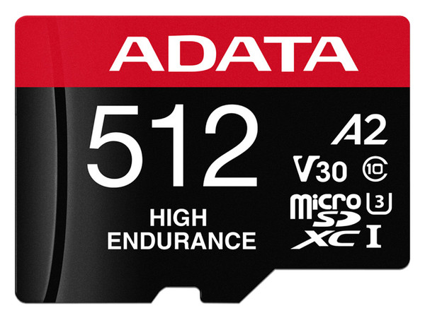 Memoria Adata Micro SDXC de 512 GB, Clase 10, incluye adaptador SD.