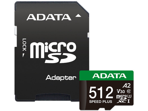 Memoria ADATA MicroSDXC Speed Plus de 512GB, UHS-1 U3 , Clase 10.
