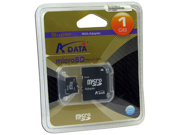 Memoria ADATA Super microSD de 1GB, incluye adaptador SD