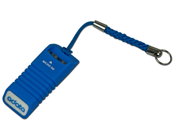 Memoria ADATA Super microSD de 2GB, incluye lector USB. Color Azul