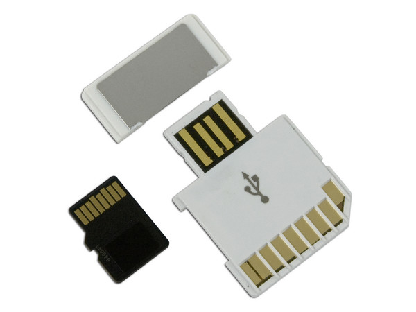 ADATA Super 3 en 1 Memoria MicroSD de 2GB, Memoria SD y Memoria USB