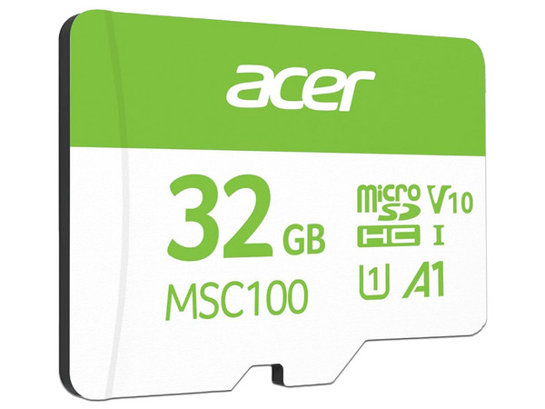 Memoria Acer MCS100 de 32GB, Clase 10, Velocidad de Lectura de 100 MB/s.