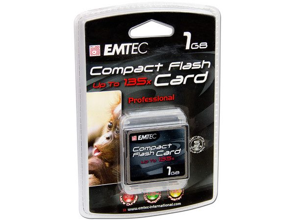 Memoria Compact Flash Emtec Professional 135x de 1GB, .