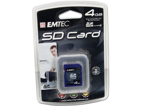Memoria Emtec SDHC de 4GB Clase 6