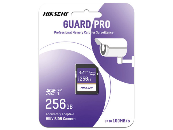 Memoria SD Hiksemi HS-SD-P10/256G, Clase 10 U3 V30, 256 GB, Especializada para Videovigilancia.