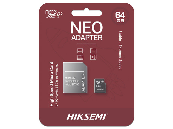 Memoria MicroSD con Adaptador, 64 GB, Ideal para Celular o Tablet, Uso Multipropósito.