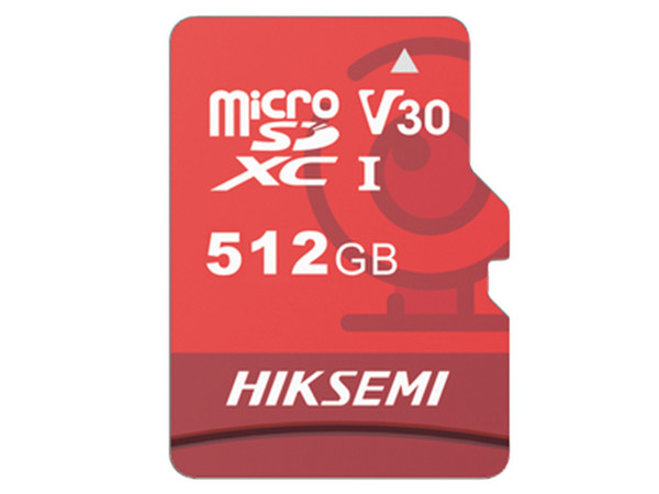 Memoria Hiksemi MicroSDXC de 512 GB, Especializada Para Videovigilancia, Clase 10.
