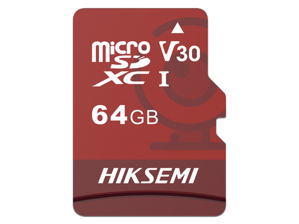 Memoria Hiksemi MicroSDXC UHS-l de 64 GB, Especializada Para Videovigilancia, Clase 10.
