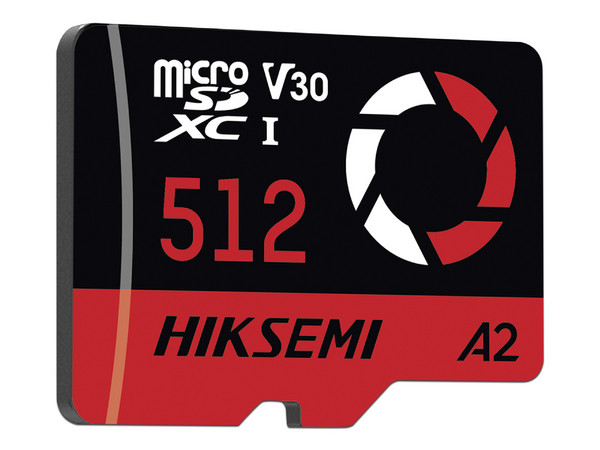 Memoria Hikvision MicroSDXC UHS-I U3, V30, de 512 GB, Clase 10.