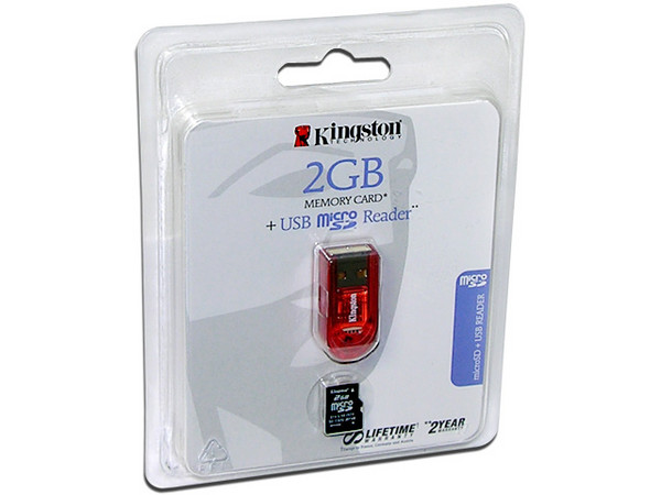 Lector de tarjetas MicroSD USB 2.0. Incluye Memoria MicroSD de 2GB