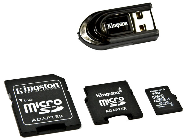 Lector de tarjetas MicroSDHC USB 2.0. Incluye Memoria MicroSDHC de 4GB y Adaptadores
