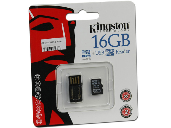 Lector de tarjetas MicroSDHC USB 2.0. Incluye Memoria MicroSDHC de 16GB