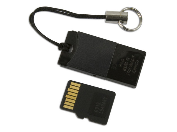 Lector de tarjetas MicroSD USB 2.0. Incluye Memoria MicroSDHC de 4GB