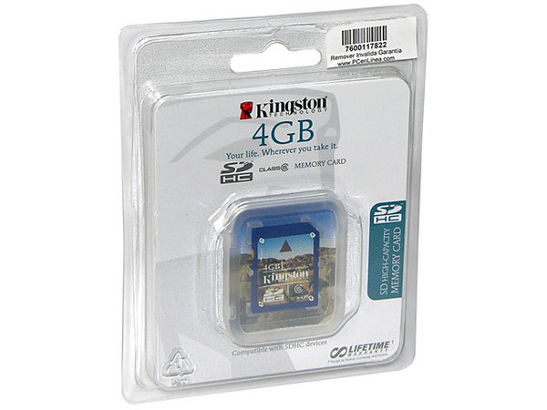 Memoria Kingston SD de Alta Capacidad (SDHC) de 4 GB Clase 6