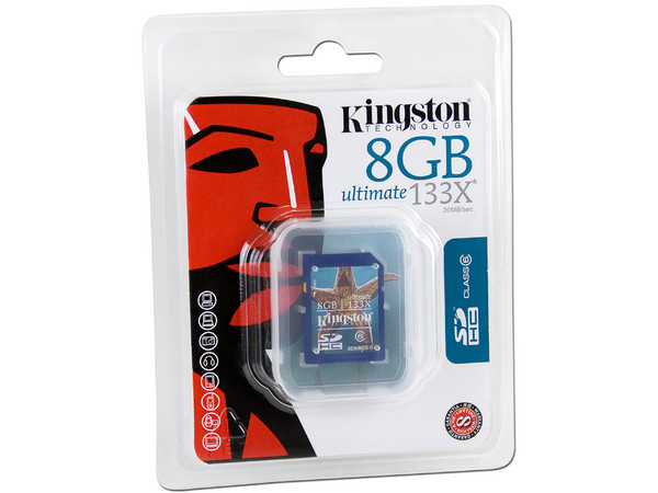 Memoria Kingston SDHC Ultimate 133X de 8 GB Clase 6