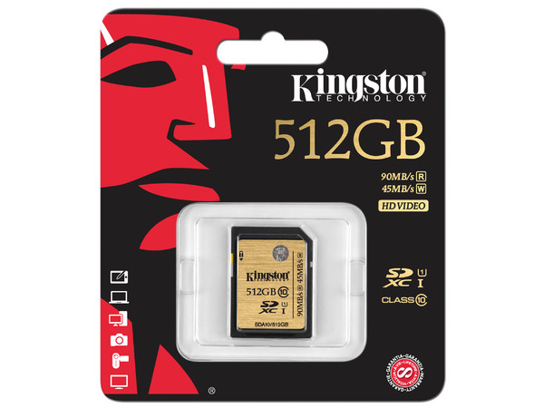 Memoria Kingston SDXC UHS-I U1 de 512 GB Clase 10.