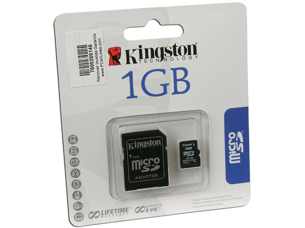 Memoria Kingston microSD de 1GB