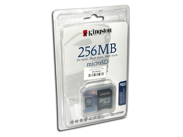 Memoria Kingston MicroSD de 256 MB