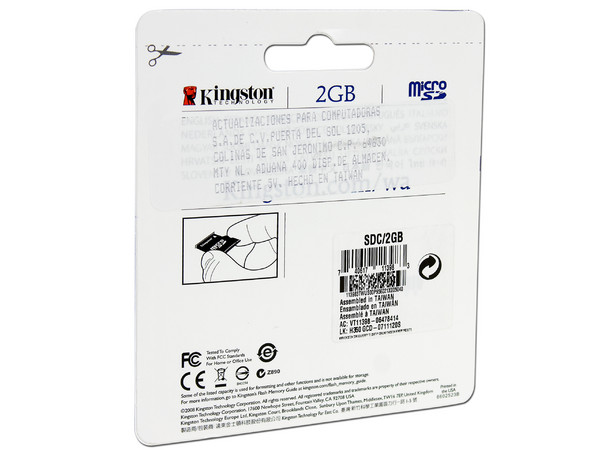 Memoria Kingston microSD de 2GB