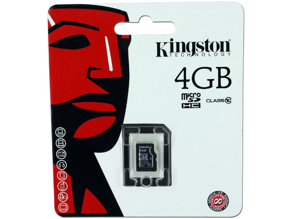 Memoria Kingston microSDHC de 4GB clase 10.