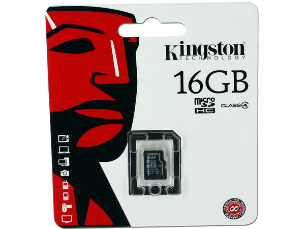 Memoria Kingston microSDHC de 16GB Clase 4.
