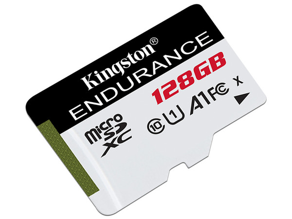 Memoria microSDXC UHS-I U1 Kingston High Endurance de 128GB, clase 10.