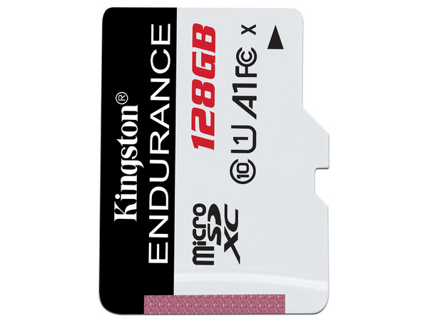 Memoria microSDXC UHS-I U1 Kingston High Endurance de 128GB, clase 10.