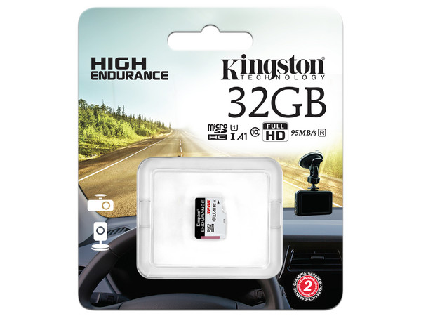 Memoria microSDHC UHS-I U1 Kingston High Endurance de 32GB, Clase 10.