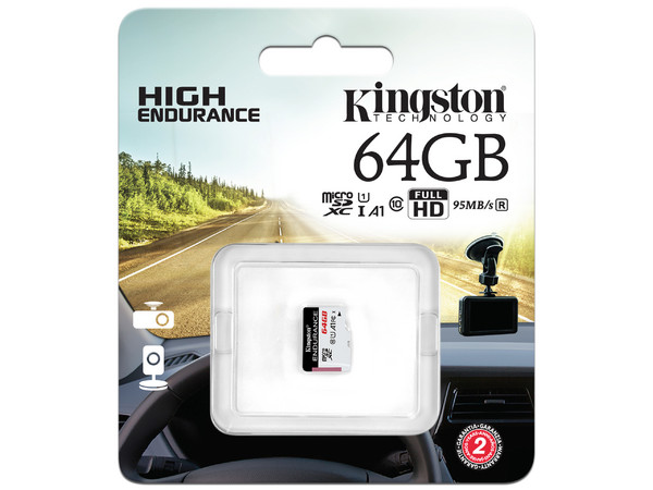 Memoria microSDHC UHS-I U1 Kingston High Endurance de 64GB, Clase 10.